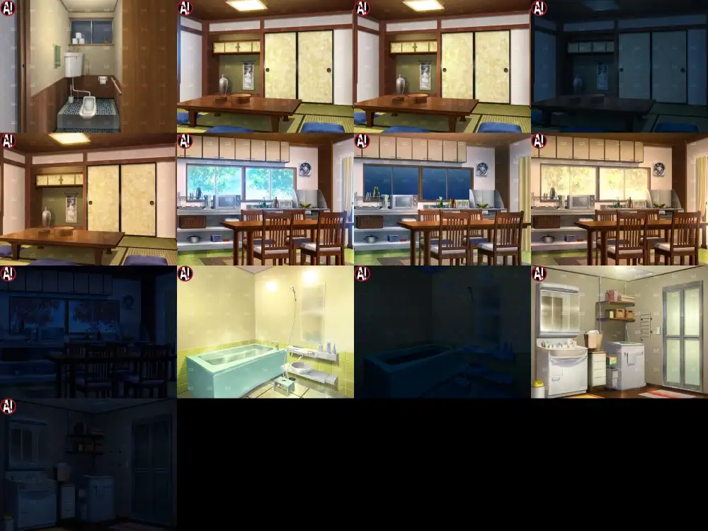 【再販素材パッケージ】みにくる背景CG素材集『お家まるごとパック』part01-和風建築- サンプル画像 3