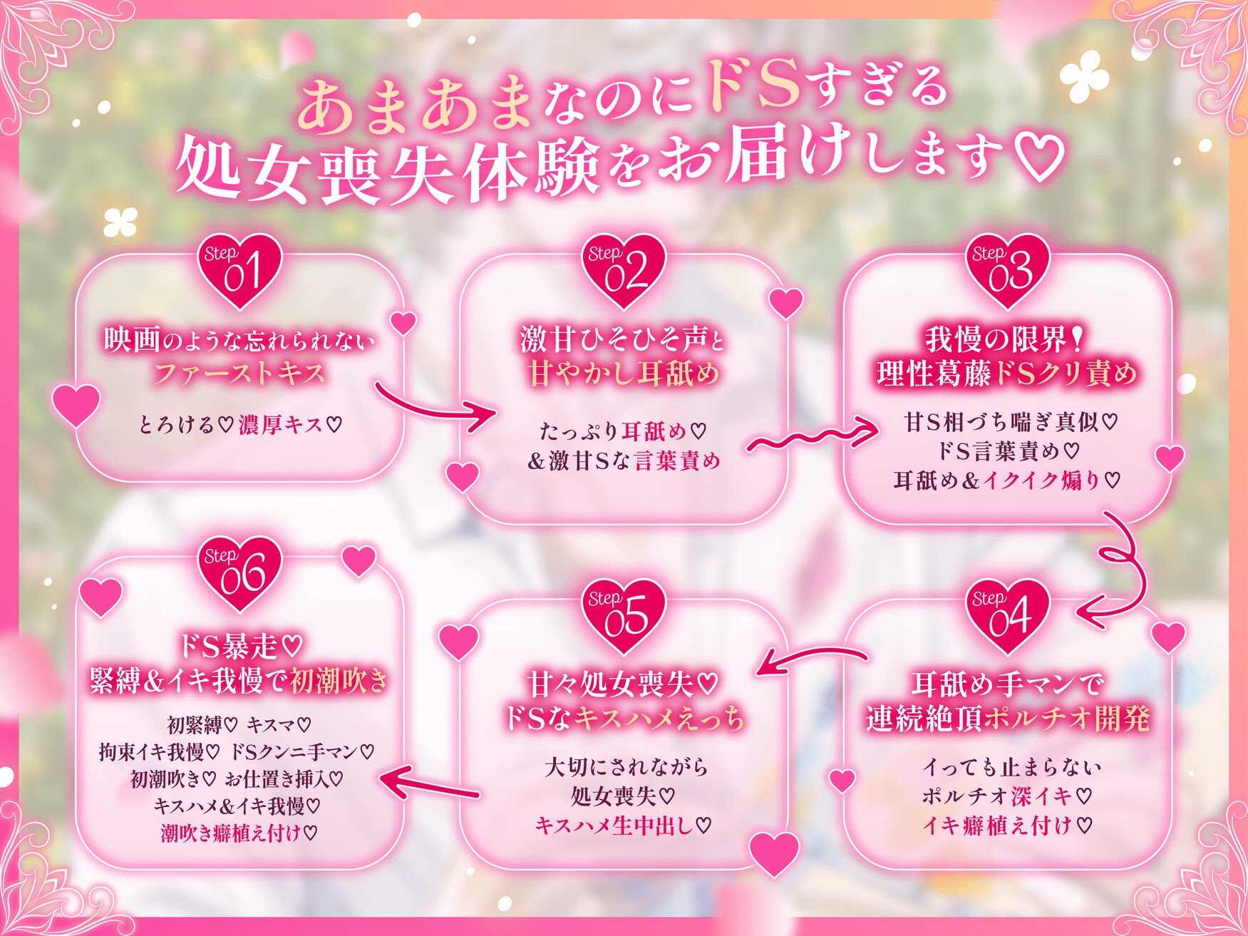 【映画のような処女喪失体験】琥珀の花嫁《キスハメ、連続絶頂潮吹き、ポルチオ開発、緊縛》 [ほろ酔い深夜] | DLsiteがるまに 4