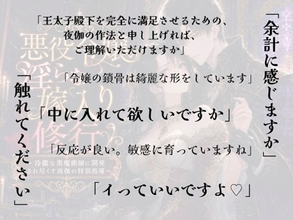 悪役令嬢の淫らな嫁入り修行〜冷徹な黒魔術師に開発され尽くす夜伽の特別指導〜 画像1