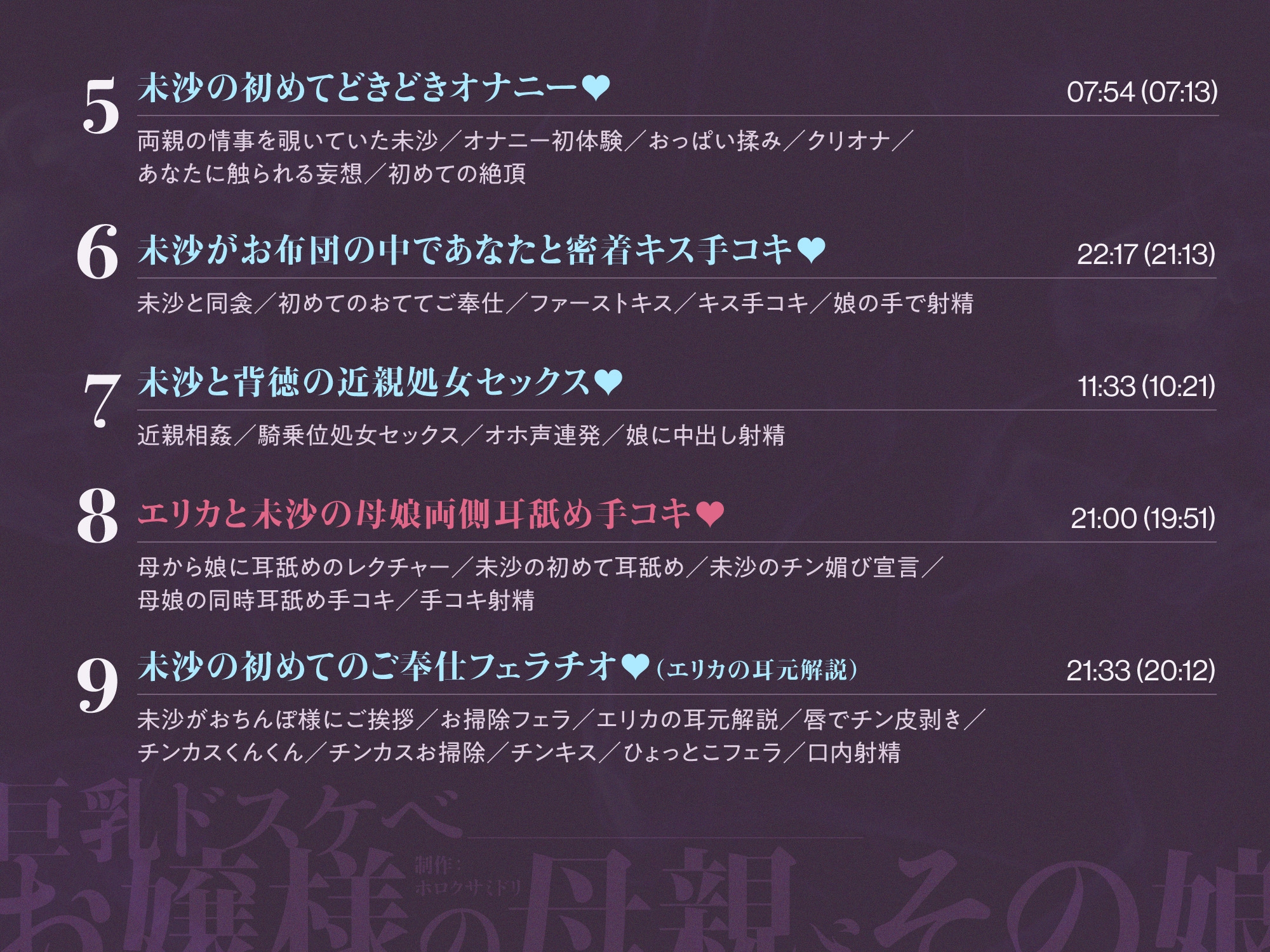 ✅6/22まで限定特典!✅巨乳ドスケベお嬢様の母親とその娘がチンカス汚ちんぽに媚び媚びご奉仕してくれるお話♡【KU100】 画像8