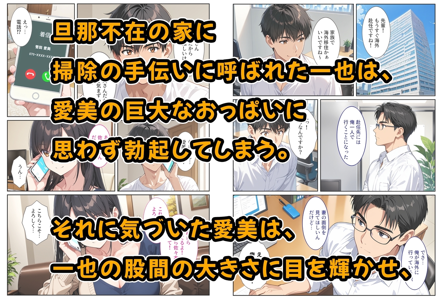 海外赴任する上司に『妻を頼む』と言われたので欲求不満の爆乳妻を種付けて孕ませました！_3