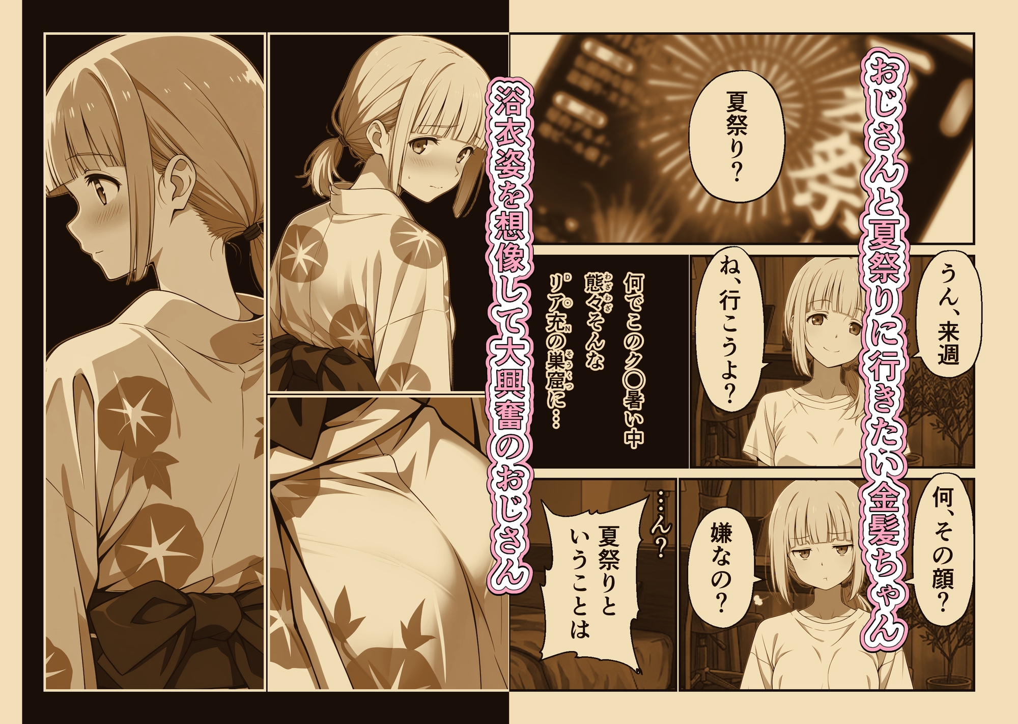 金髪ちゃんと夏祭り ~浴衣デートで大興奮~ 画像1