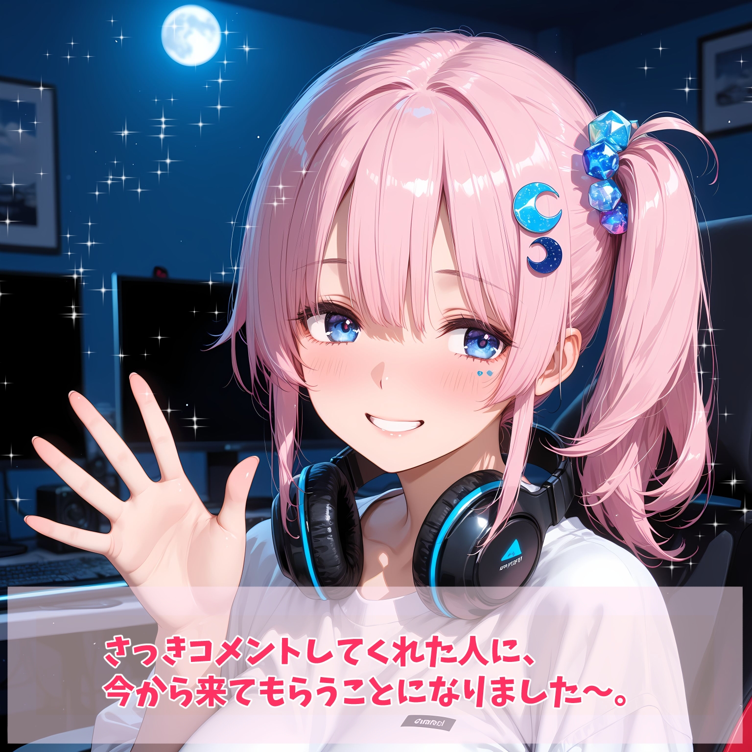桃月ゆらの中出し配信中CG 画像2