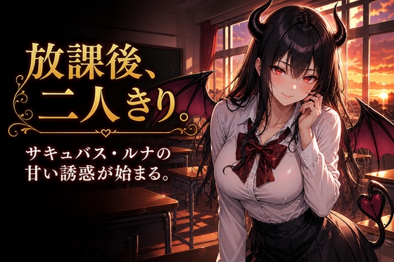 放課後二人っきり。黒髪巨乳のルナと淫らな関係