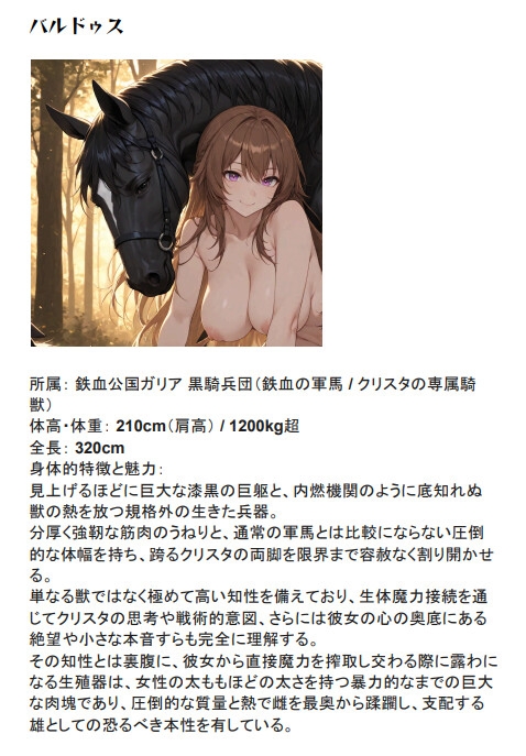 黒馬の花嫁 ～気高き理性が快楽に溶ける、獣の燃料と化した女戦士の至福～ thumbnail 5