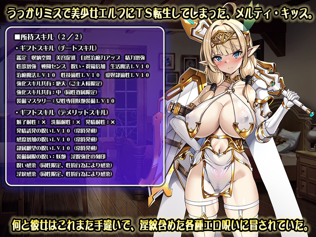 ドスケベエルフTS転生~間違って美少女ドスケベエルフにTS転生した私の淫紋感染パンデミックハーレム計画~ 画像1