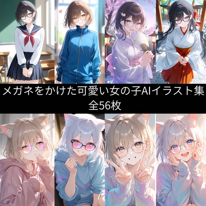 【全56枚】メガネをかけた可愛い女の子AIイラスト集