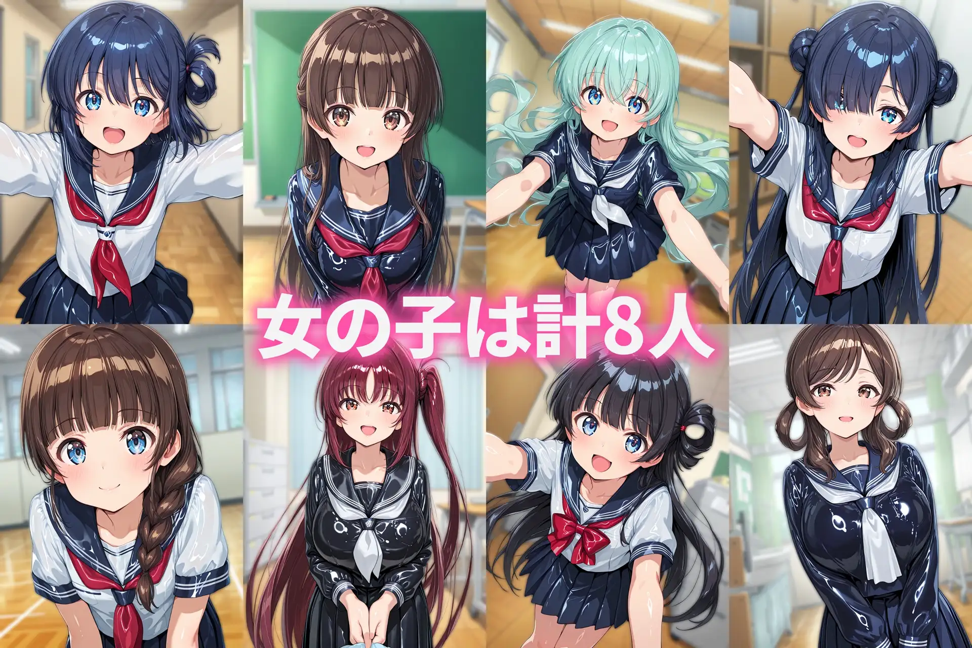 セーラー服ぶっかけCG集4 サンプル画像 5