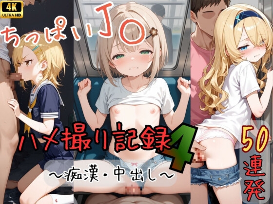【4K神画質アニメ】ちっぱいJ〇ハメ撮り記録4 ～痴○・中出し～