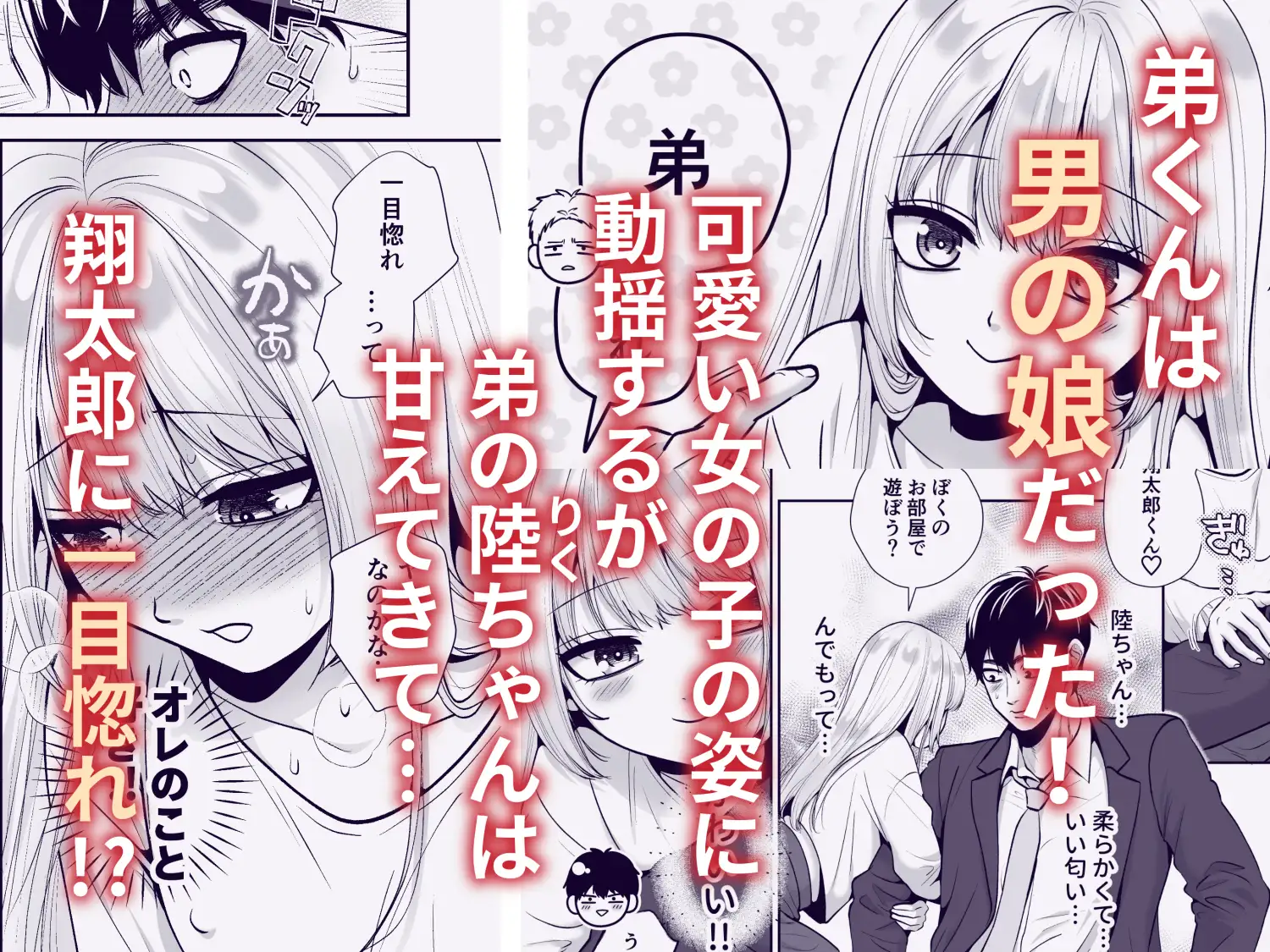 もらった弟くんは雑魚乳首の男の娘でした サンプル画像 2