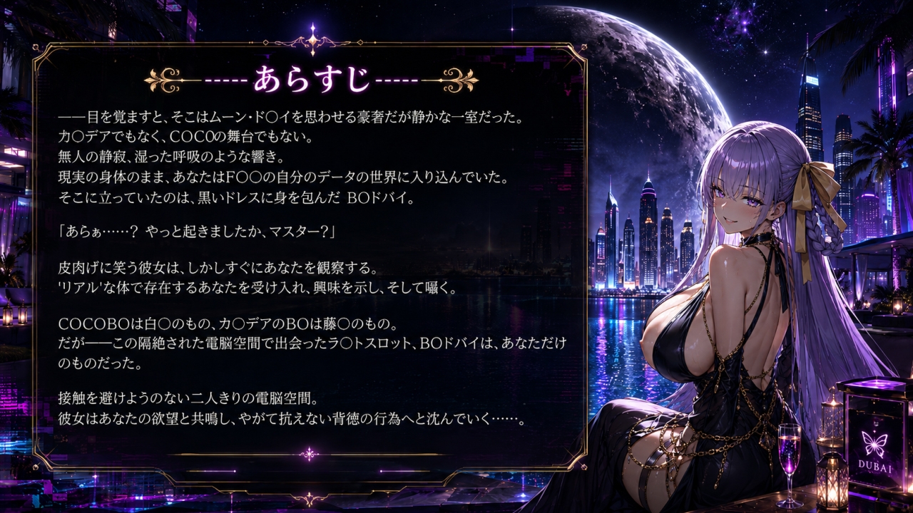 月下の専属奉仕AI~B〇ドバイ、あなただけのラ〇トスロット~(ゲーム版) 画像1