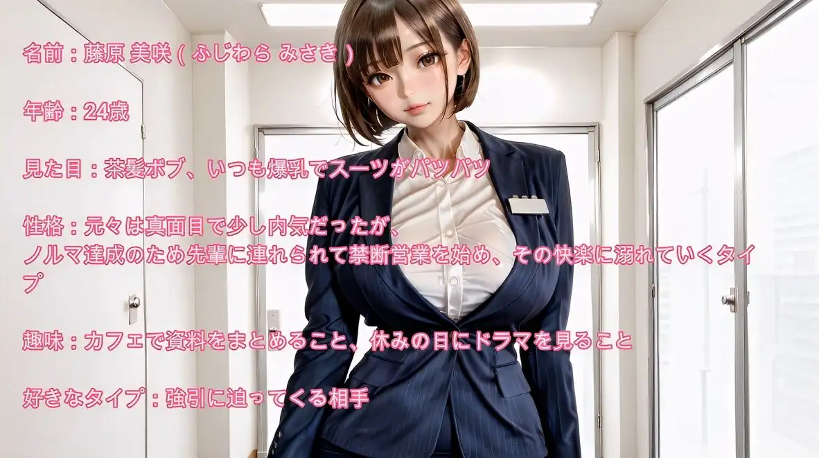 【4K】爆乳の保険営業OL。ノルマの為に禁断の枕営業で闇堕ち サンプル画像 5