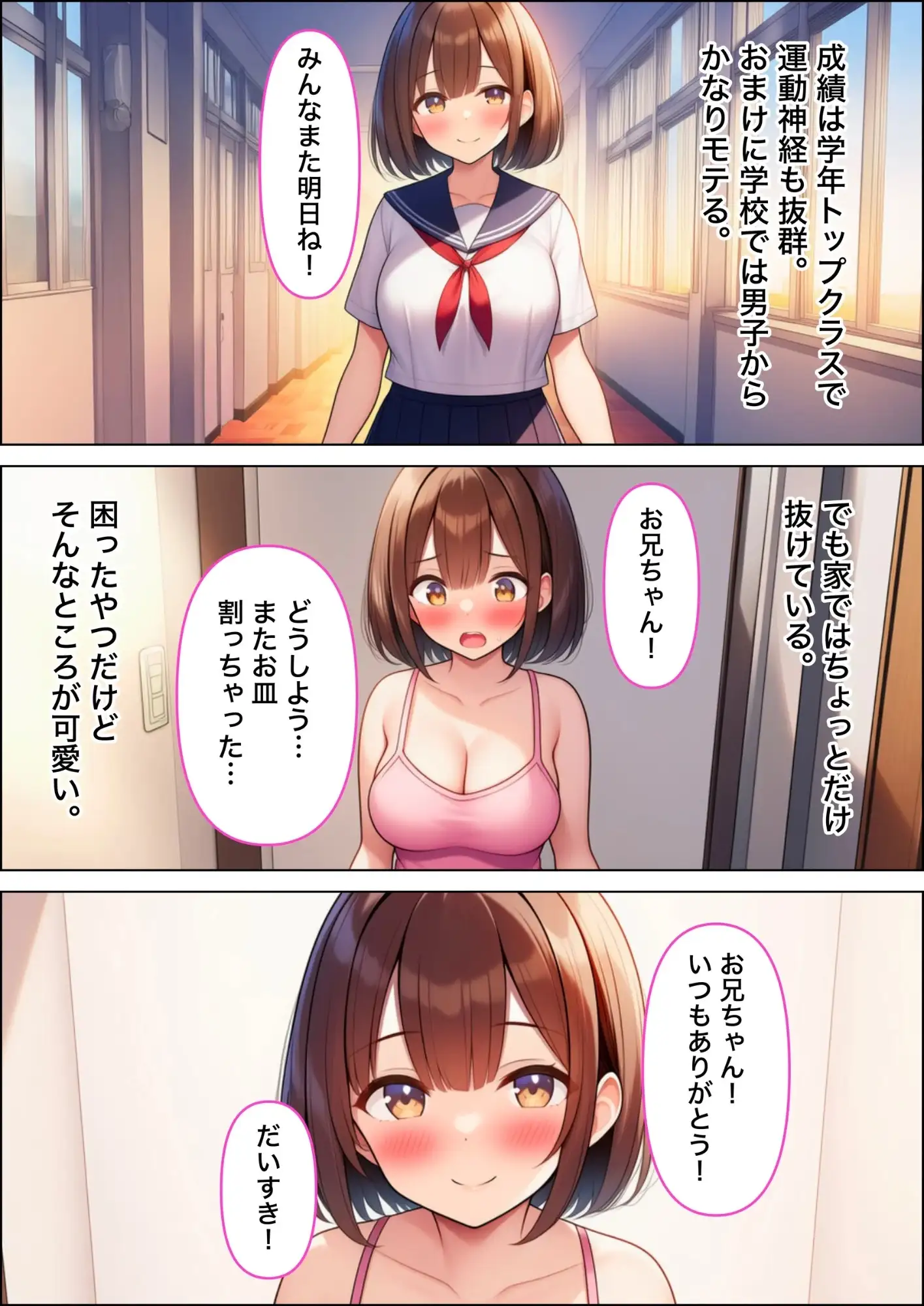 小悪魔妹に誘惑されて中出しセックスしちゃった話 サンプル画像 7