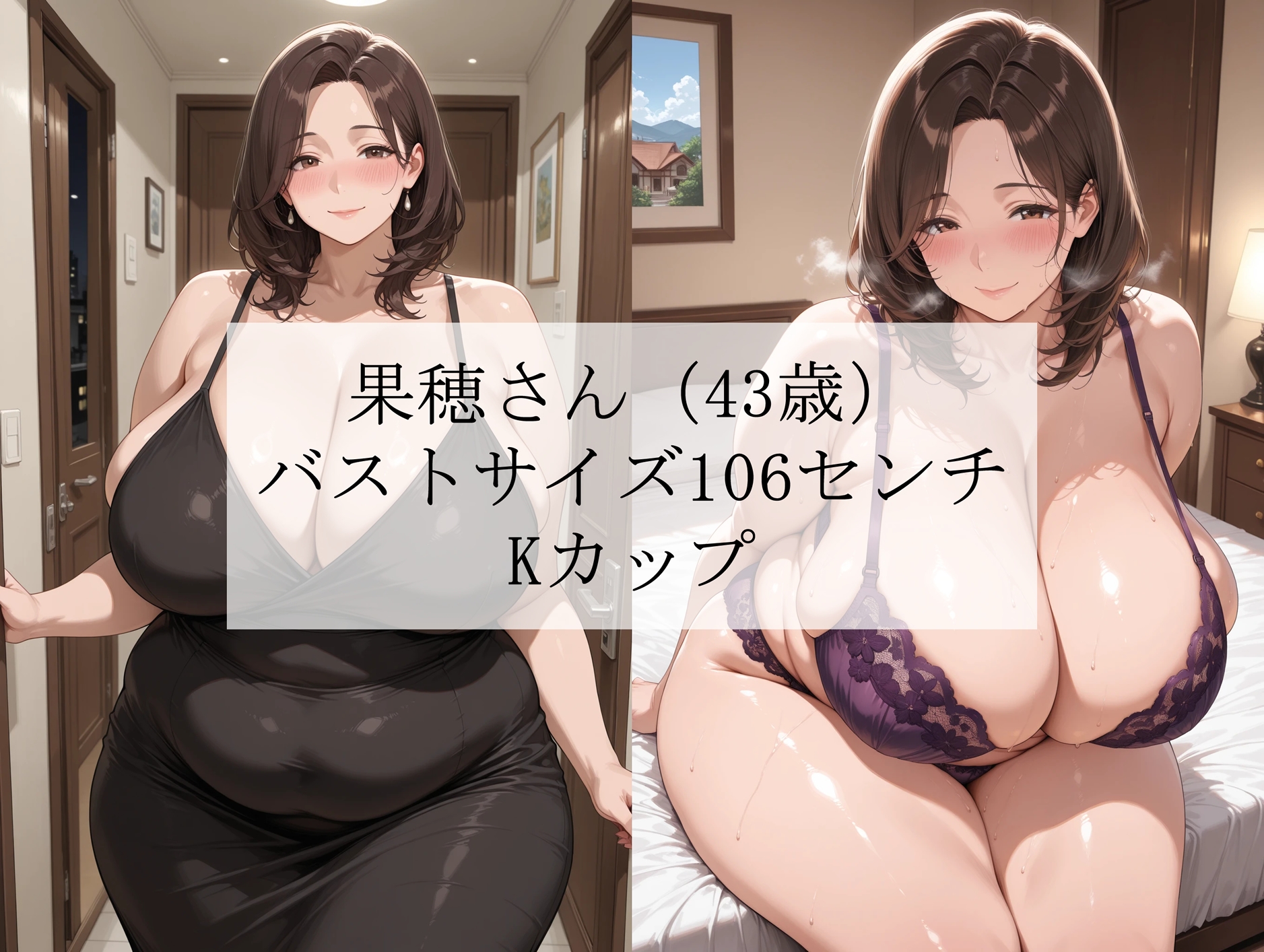 隣の部屋の豊満人妻に濃厚な熟女テクで何度も搾精され続けたボク<漫画風吹き出しセリフ付CG集> 画像1