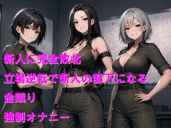 女性特殊部隊配属テスト 新人女性からの金蹴りで完全敗北 画像1