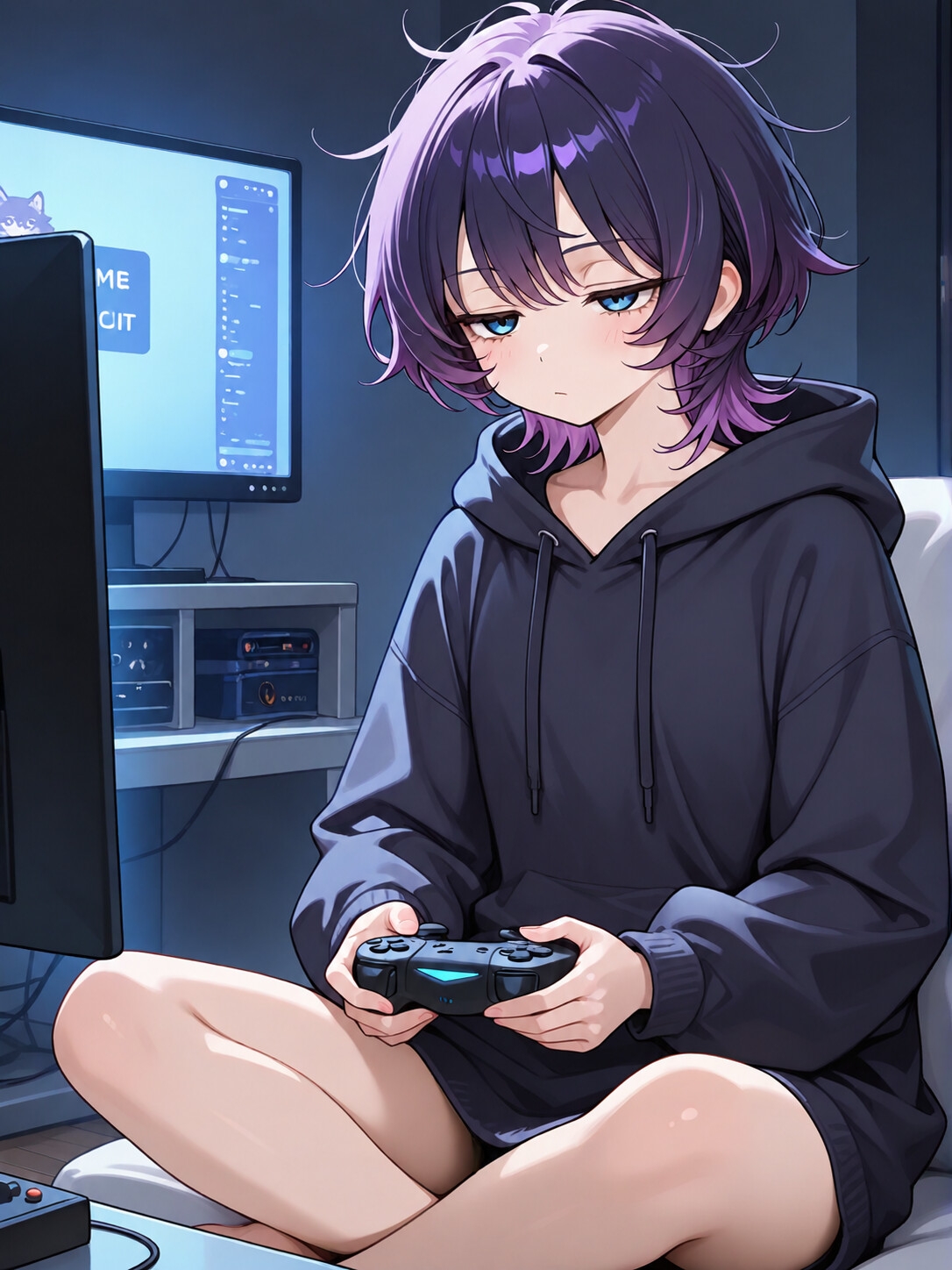 短髪紫髪の彼女はゲームの中でスライムに敗北する ~チャイナ服アバターの末路~ サンプル1