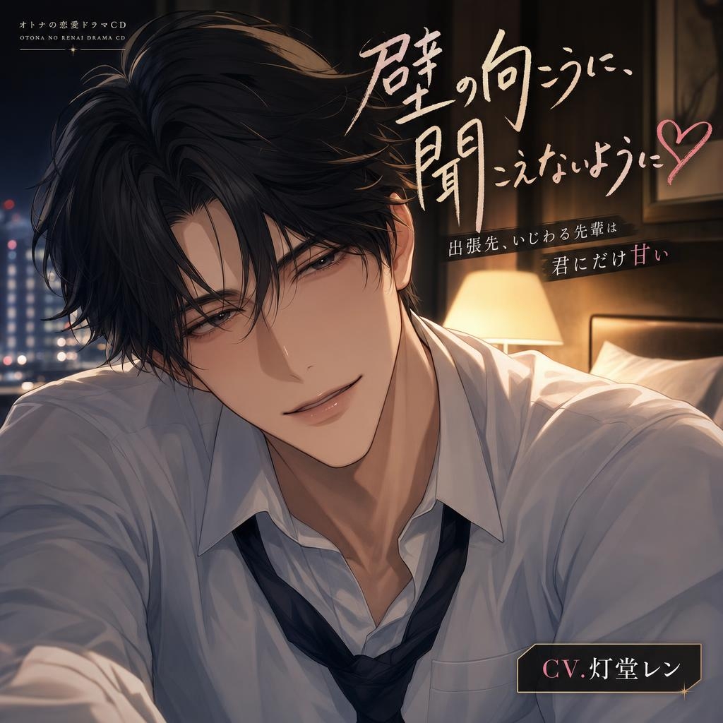 出張先、いじわる先輩は壁の向こうに聞こえないよう♡〜相部屋で声を殺して、耳舐め&生中出しで朝まで溺愛される夜〜【バイノーラル】-1画像