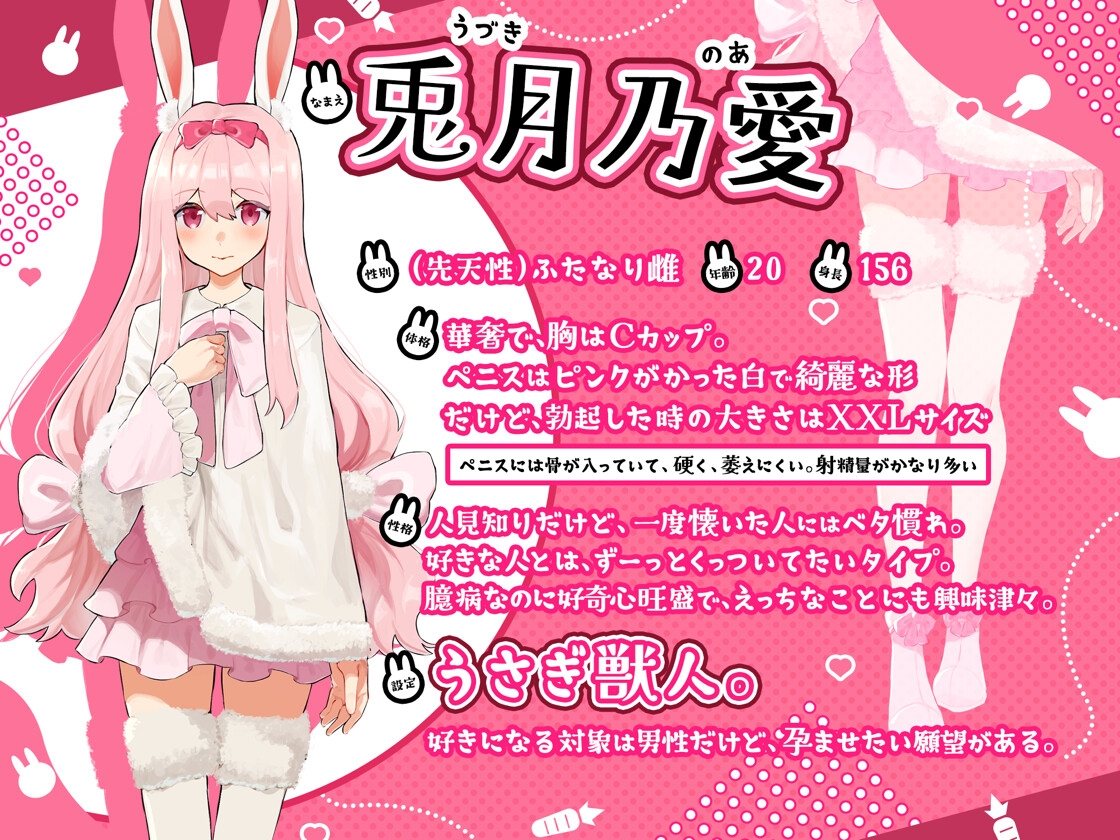 マッチングしたふたなりうさぎ獣人ちゃんの性欲爆発♡極甘いちゃらぶ逆アナル孕ませ交尾 画像3