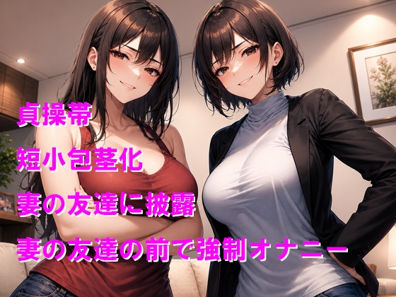 貞操帯で強○禁欲 短小包茎になったおちんちんを妻とその友達に笑われる 画像1