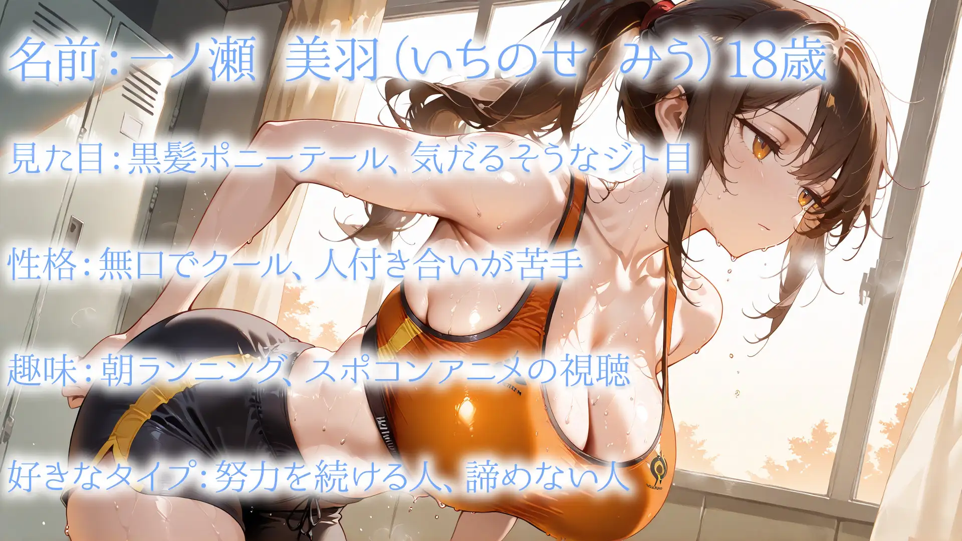 【4K】クールなジト目陸上部エース先輩が僕だけと居残り汗だくSEX サンプル画像 3