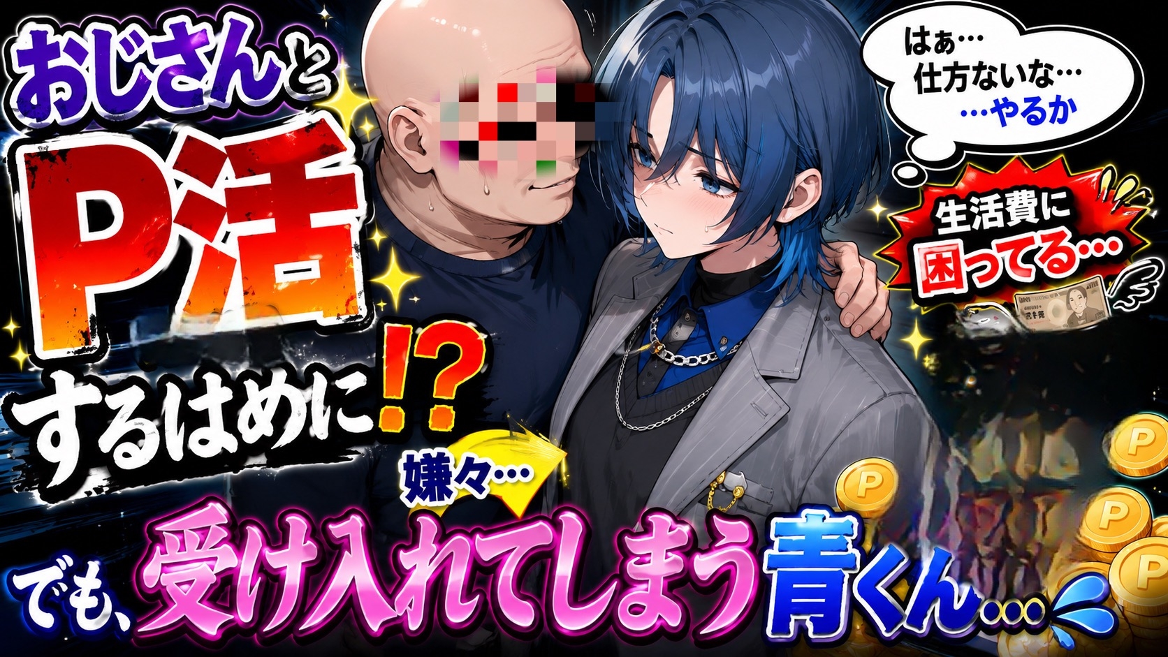 火○青がデブおじとパパ活！?腹ボコしちゃうデカチンで赤ちゃん部屋殺し&危険日中出し妊娠確定しちゃう話 画像1
