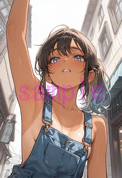 裸オーバーオールの女の子に見下していただく画像集 サンプル画像 3