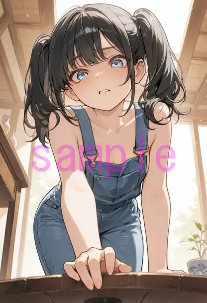裸オーバーオールの女の子に見下していただく画像集 サンプル画像 4