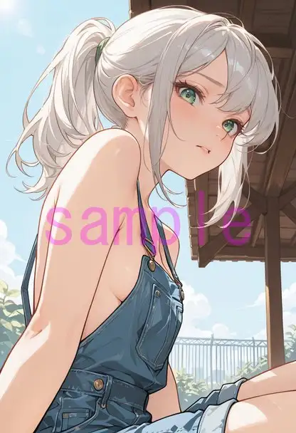 裸オーバーオールの女の子に見下していただく画像集 サンプル画像 8