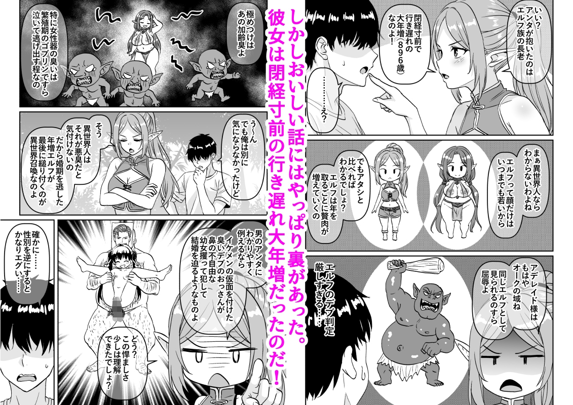 閉経寸前の崖っぷち行き遅れ熟女エルフに召喚された結果-4