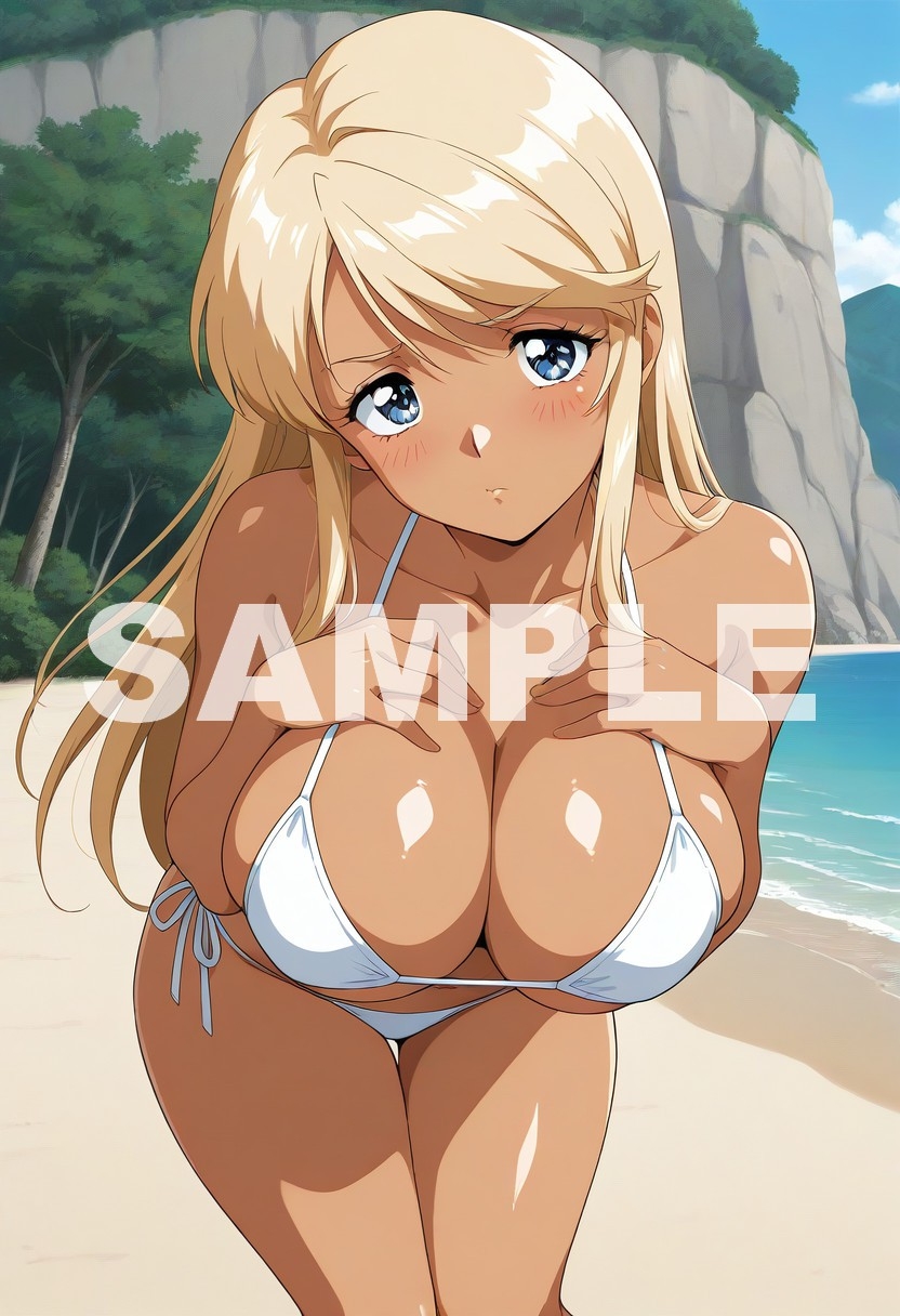 黒ギャル ライナちゃん ビキニで誘惑エッチ 画像1