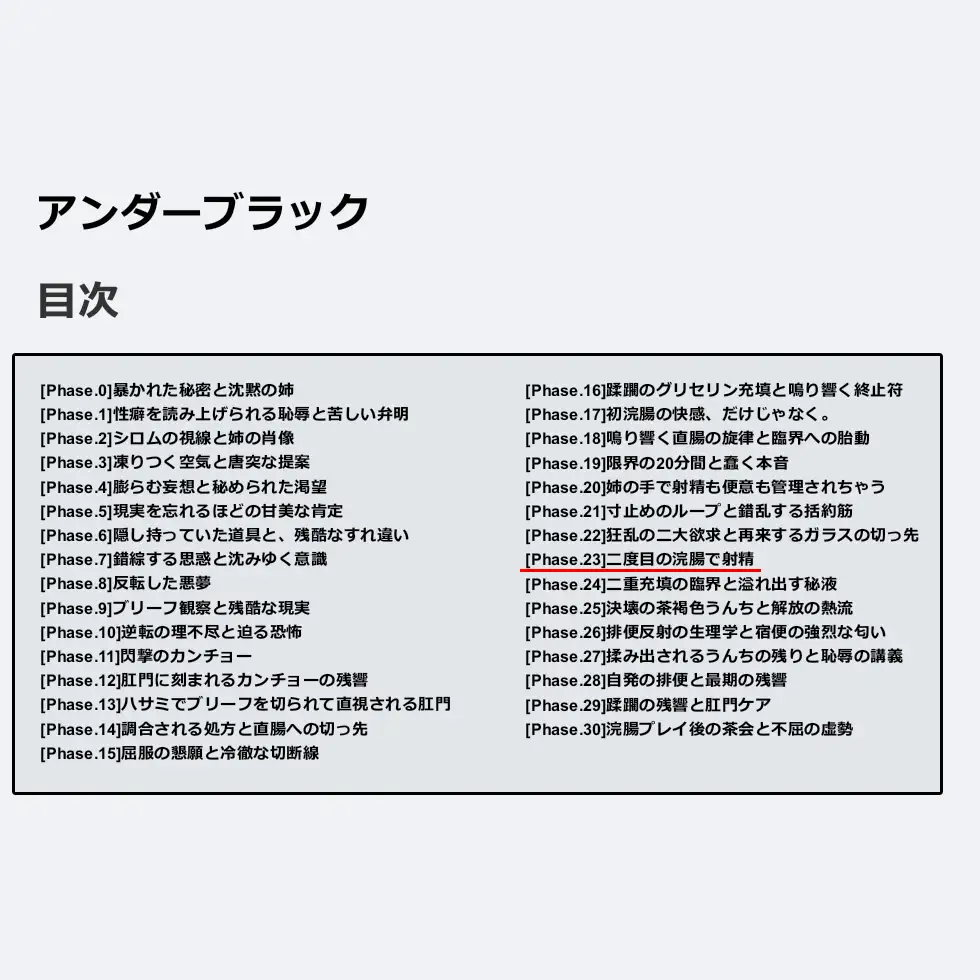 アンダーブラック 男の子は女の子に浣腸したかったのに、逆に双子の姉から浣腸調教されて、浣腸で射精までさせられちゃう小説 サンプル画像 3