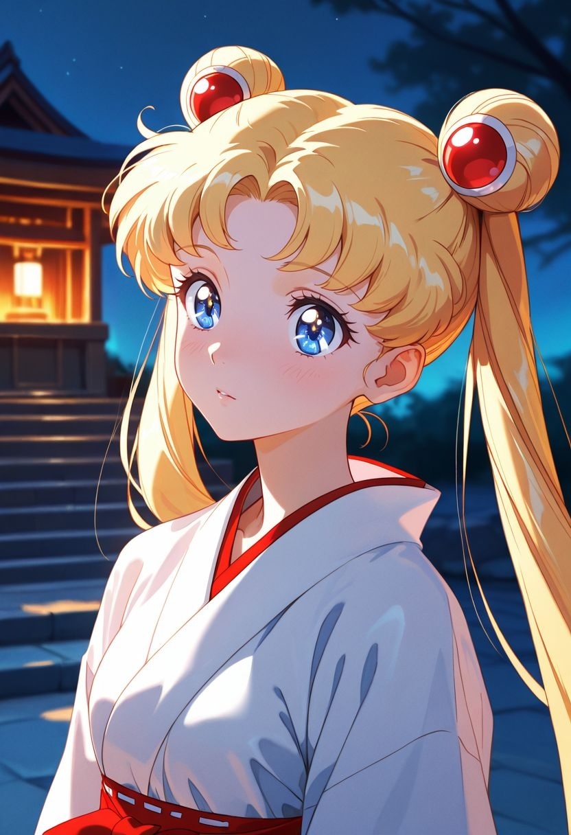 もしも。。。このキャラが巫女だったら~月野う〇ぎ~ 画像1