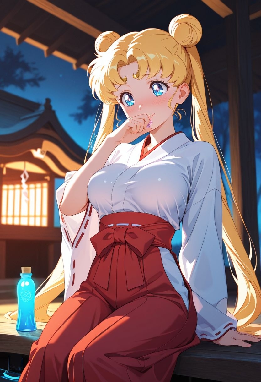 もしも。。。このキャラが巫女だったら~月野う〇ぎ~ 画像3