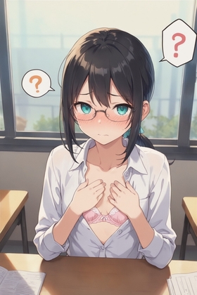 ブラ見せ制服見るだけ1