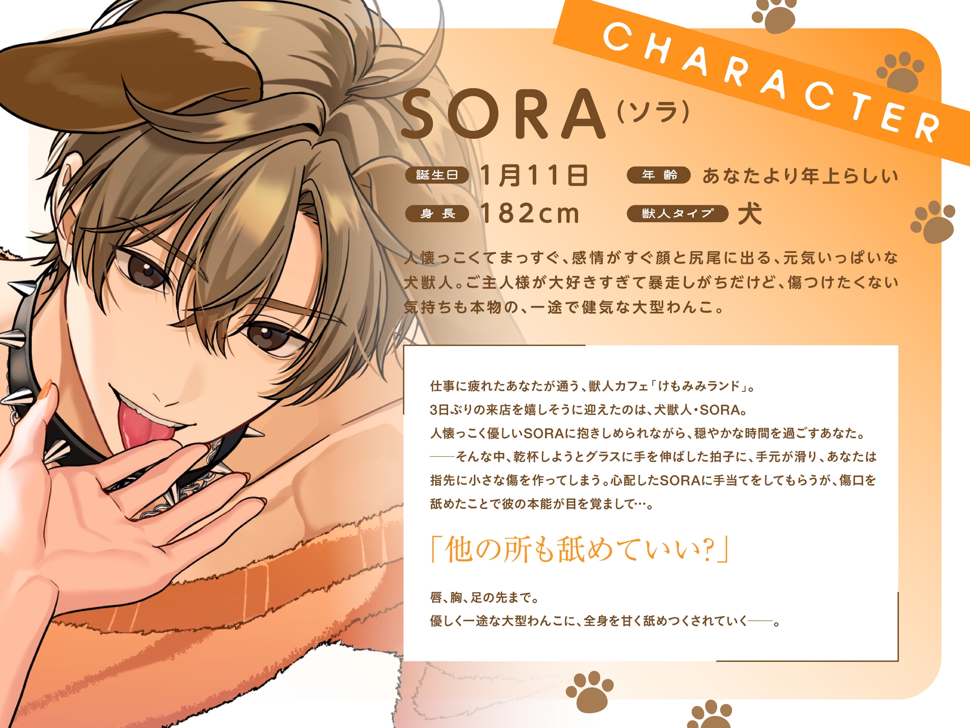 【いぬみみ】「…他の所も舐めていい?」献身的な癒し系獣人キャストが求めてくる!?全身ぺろぺろでとろとろご奉仕〈けもみみランド〜発情期の店員さん〜/SORA〉 [mimimoto] | DLsiteがるまに 2