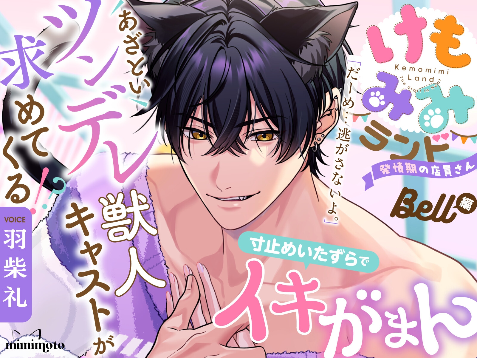 【ねこみみ】「だーめ…逃がさないよ。」あざといツンデレ獣人キャストが求めてくる!?寸止めいたずらでイキがまん〈けもみみランド〜発情期の店員さん〜/BELL〉 サンプル6