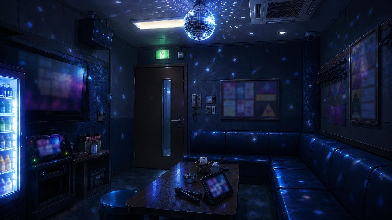 だれもいない深夜のカラオケボックス|背景差分素材60枚【TRPG/CoC】 画像3