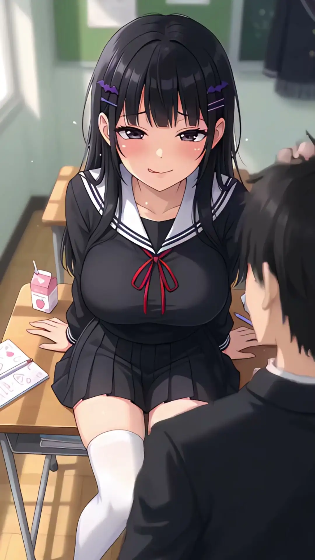 【スマホ縦型フルボイス】ぬるぬる動く！制服JKに中出しセックス33連発 サンプル画像 2
