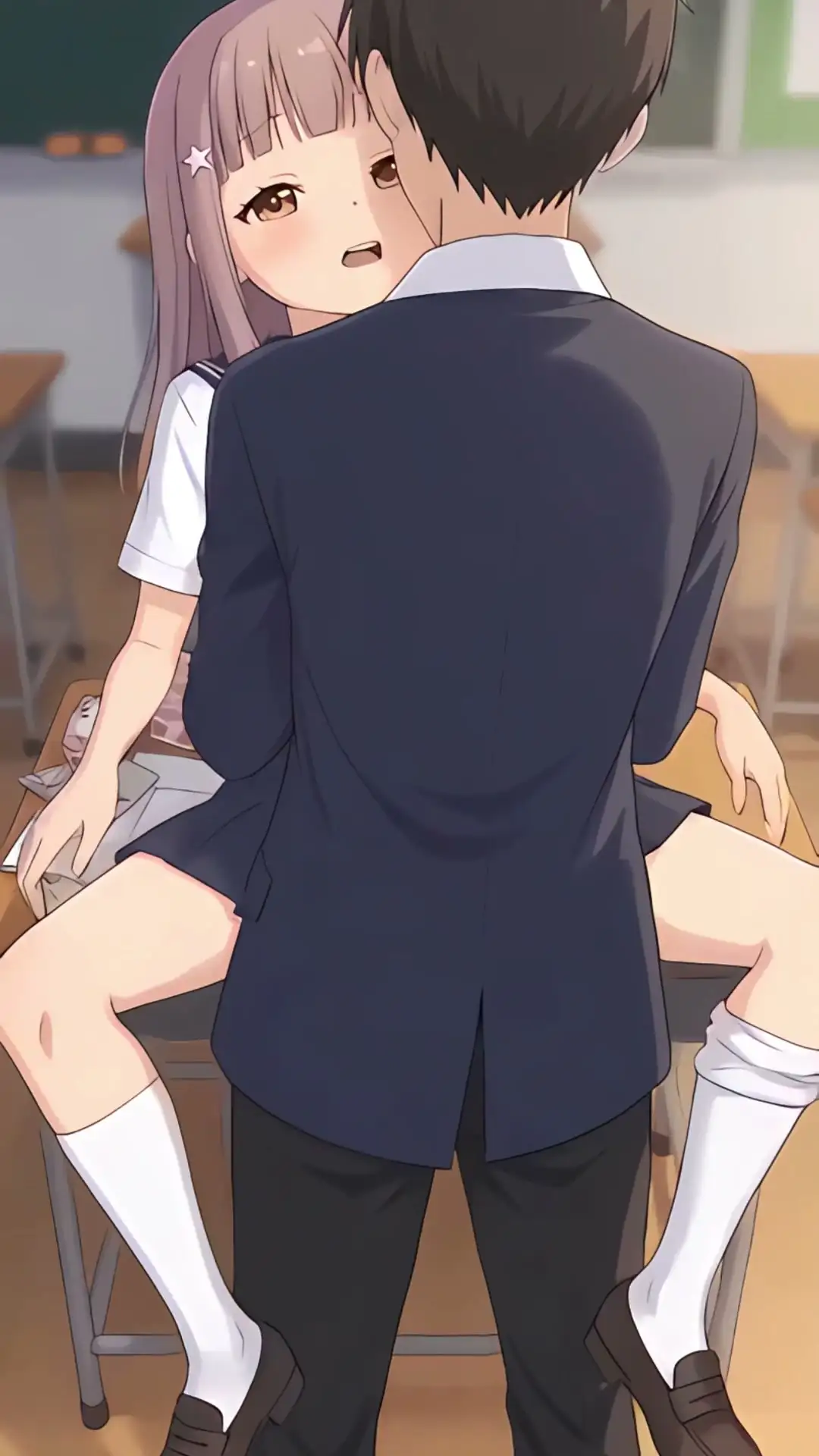 【スマホ縦型フルボイス】ぬるぬる動く！制服JKに中出しセックス33連発 サンプル画像 4