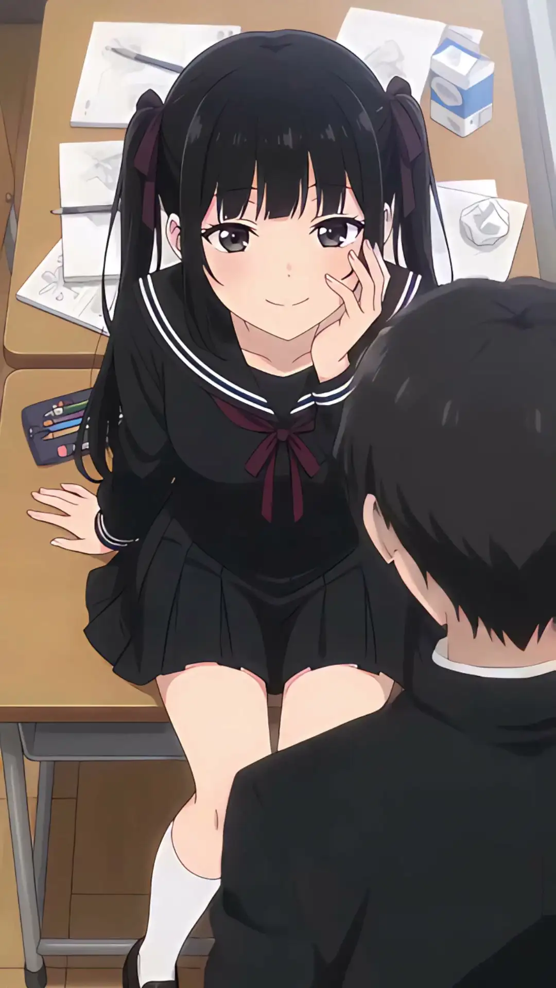 【スマホ縦型フルボイス】ぬるぬる動く！制服JKに中出しセックス33連発 サンプル画像 6