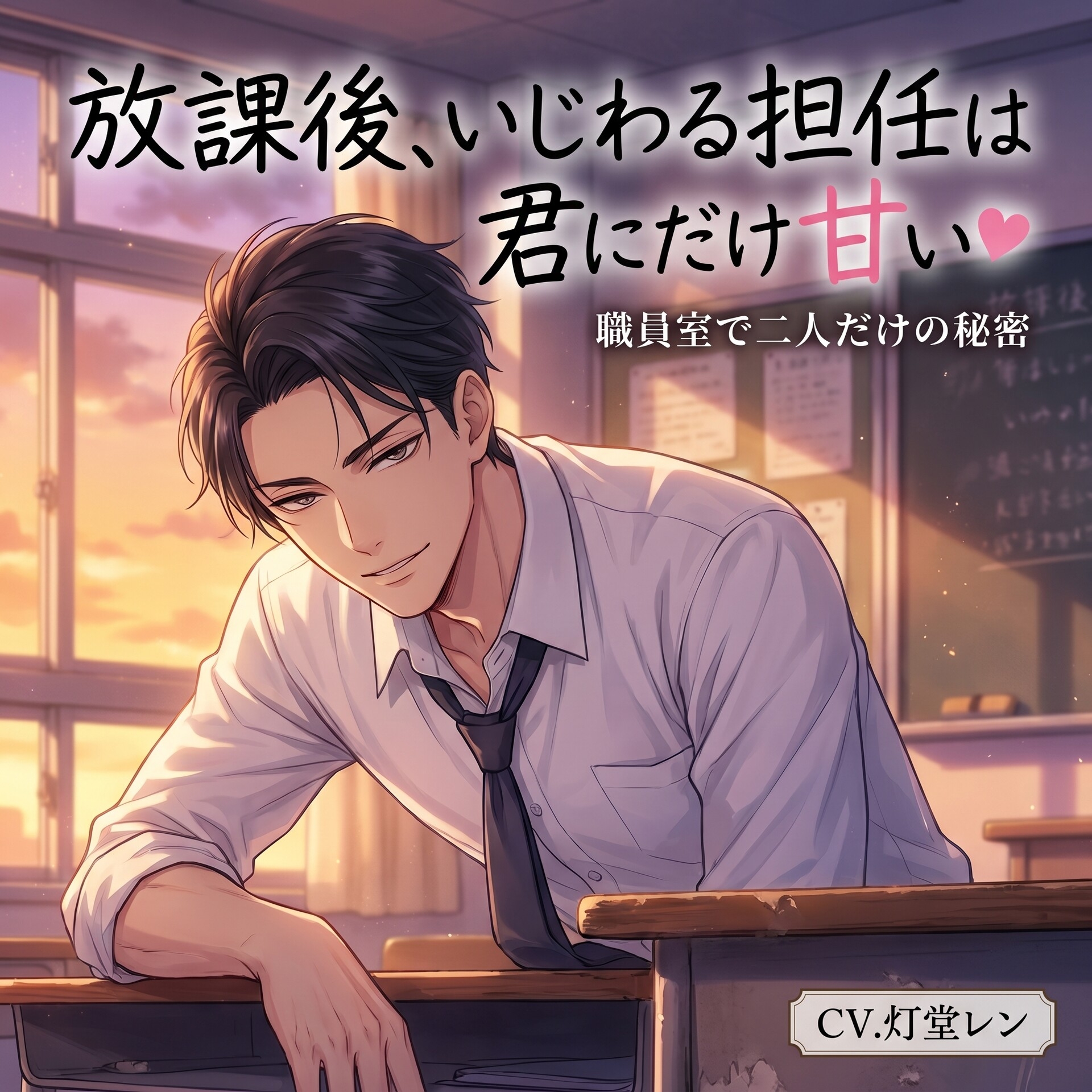 放課後、いじわる担任は君にだけ甘い♡〜職員室で声を殺して、耳舐め&甘やか中出しで卒業まで溺愛される話〜【専門学校/バイノーラル】-1画像