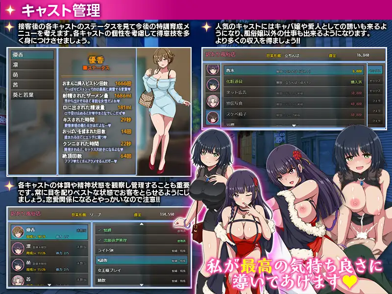 家出娘を集めて風俗店を作ってみた! 風俗店経営シミュレーション