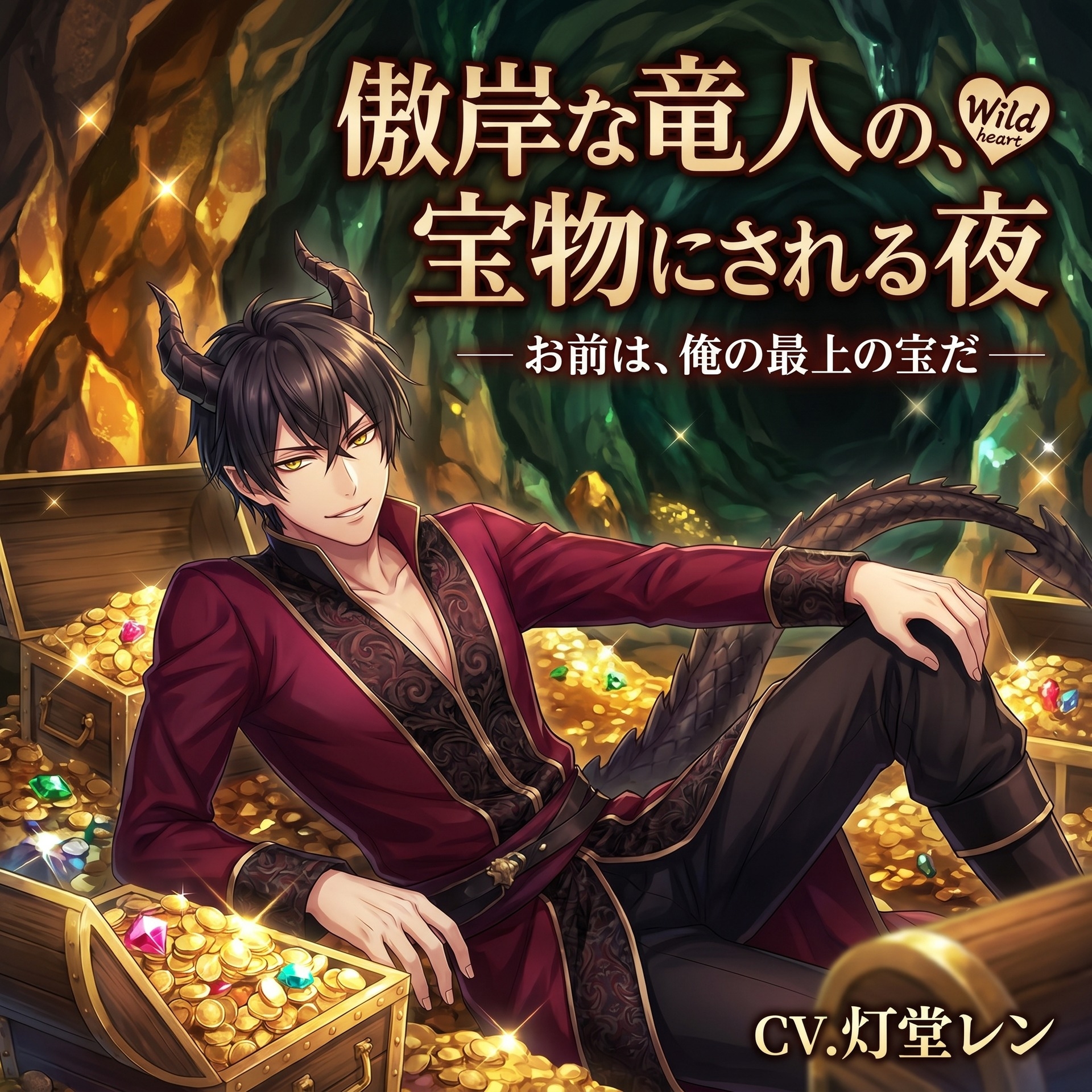傲岸な竜人の、宝物にされる夜♡〜世界中の宝より価値があると、独占され番にされる〜【獣人/竜人/本能/バイノーラル】-1画像