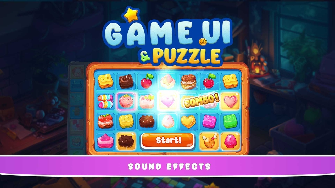 【効果音素材】Game UI & Puzzle Sound Effects Pack 画像1