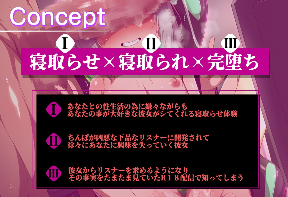 付き合って3年のゲーム配信者の彼女に寝取らせをお願いしたらリスナー様のデカチ〇ポでアヘってオホって本当に寝取られちゃった話 画像3
