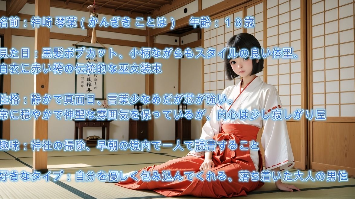 【4K】貧乳で美乳な禁断○リ巫女！ 画像2