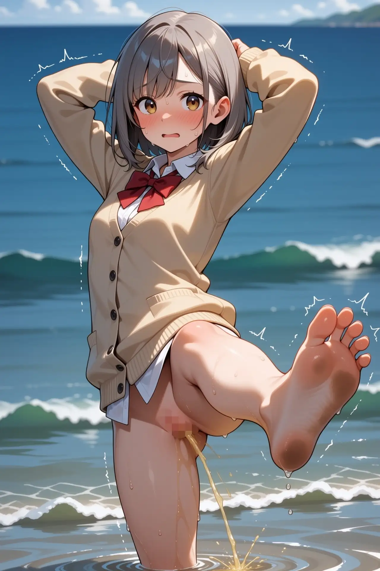 嫌がっている女の子に目の前でおしっこさせてみた サンプル画像 4