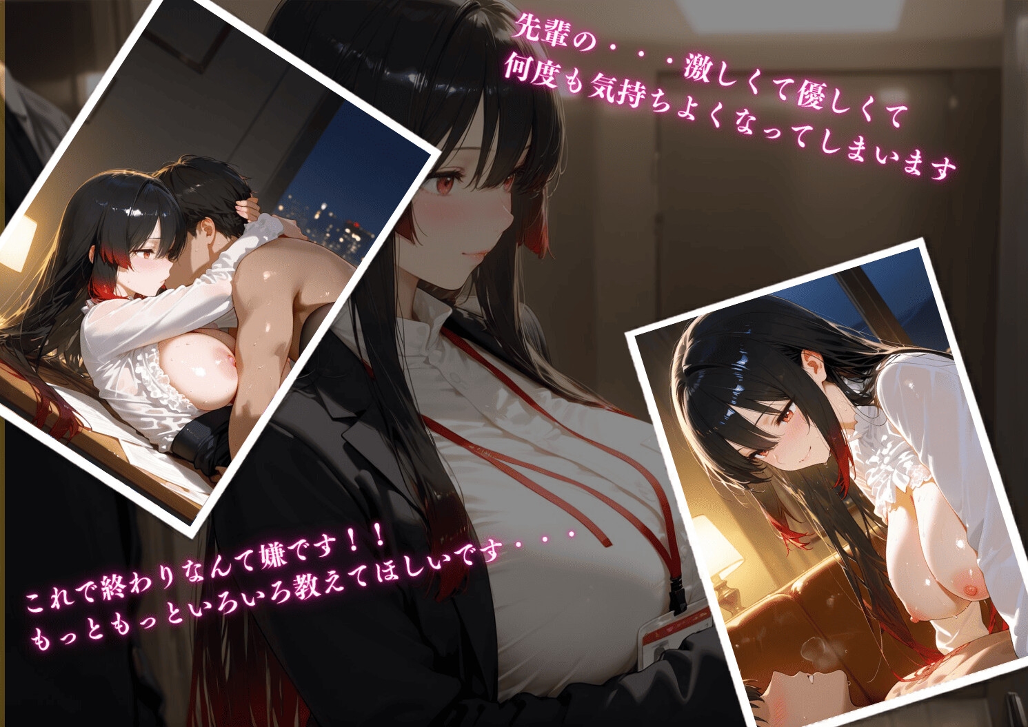 清楚な新人と夜のオフィスで中出し濃密SEXPart2 画像1