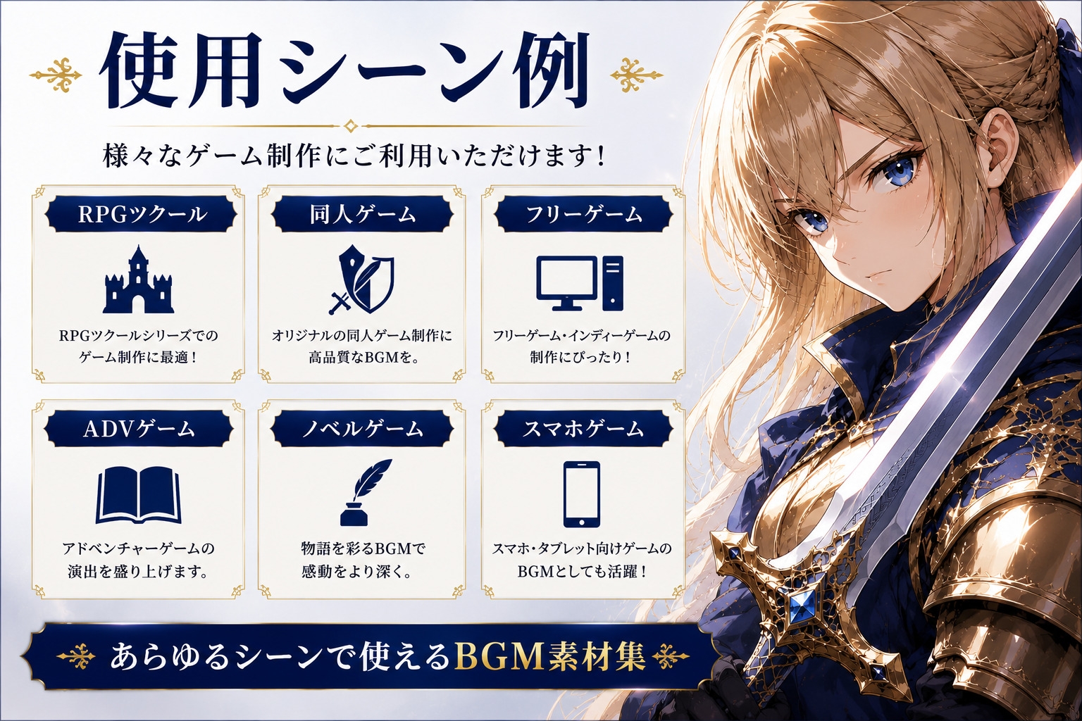 【プロ志向】 ファンタジーRPG制作用 BGM素材集 40曲パック(商用利用可) 画像2