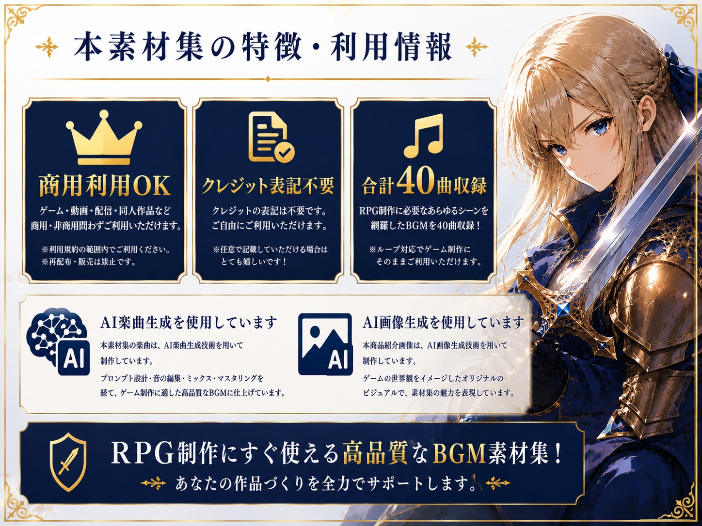 【プロ志向】 ファンタジーRPG制作用 BGM素材集 40曲パック(商用利用可) 画像3